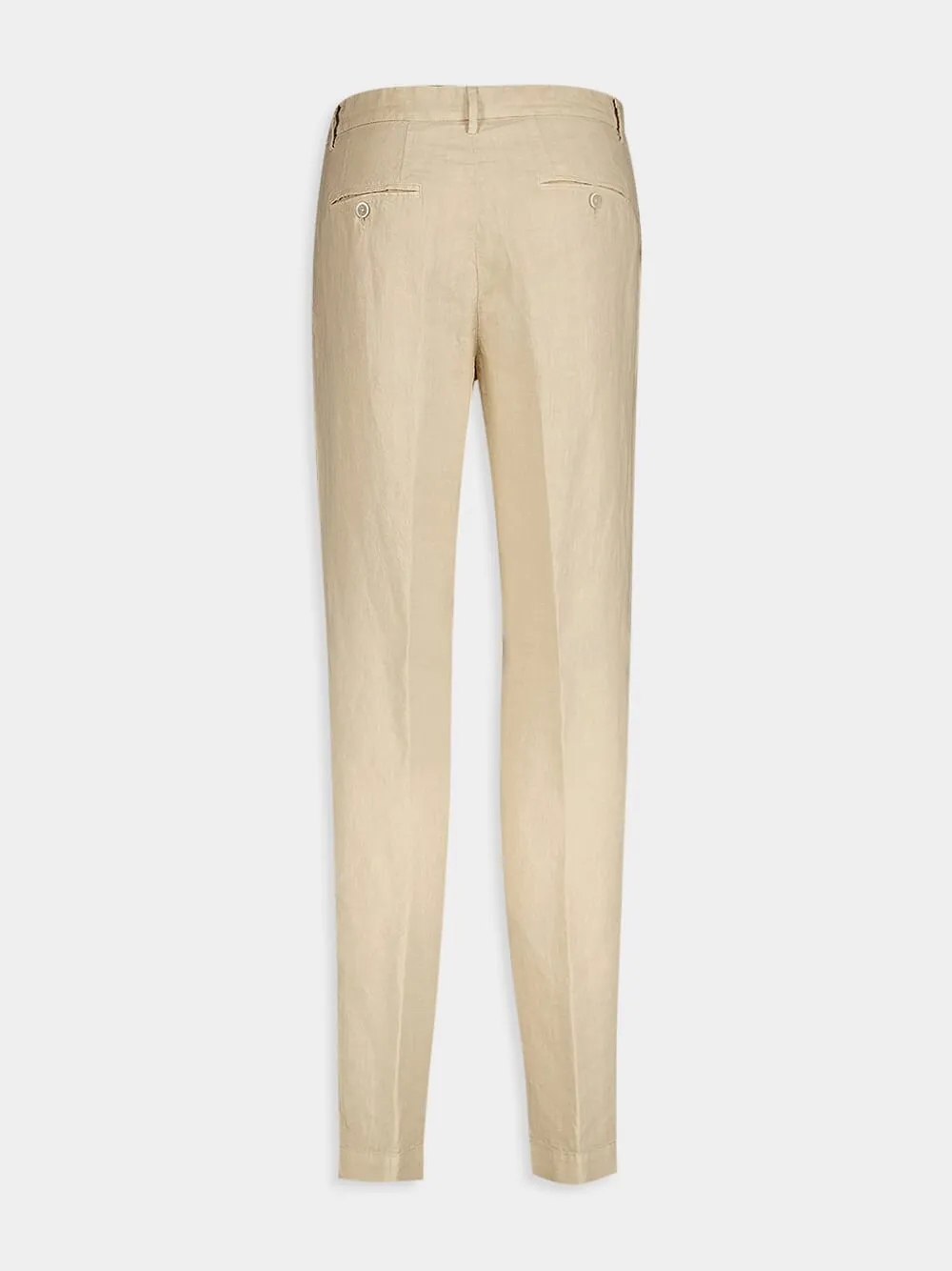 Neutral Linen Tailored Pants sold by Fashion Clinic product image thumbnail 2