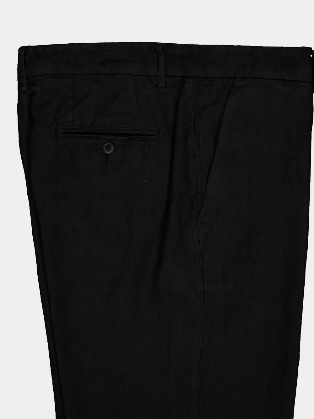 Black Linen Trousers sold by Fashion Clinic product image thumbnail 3