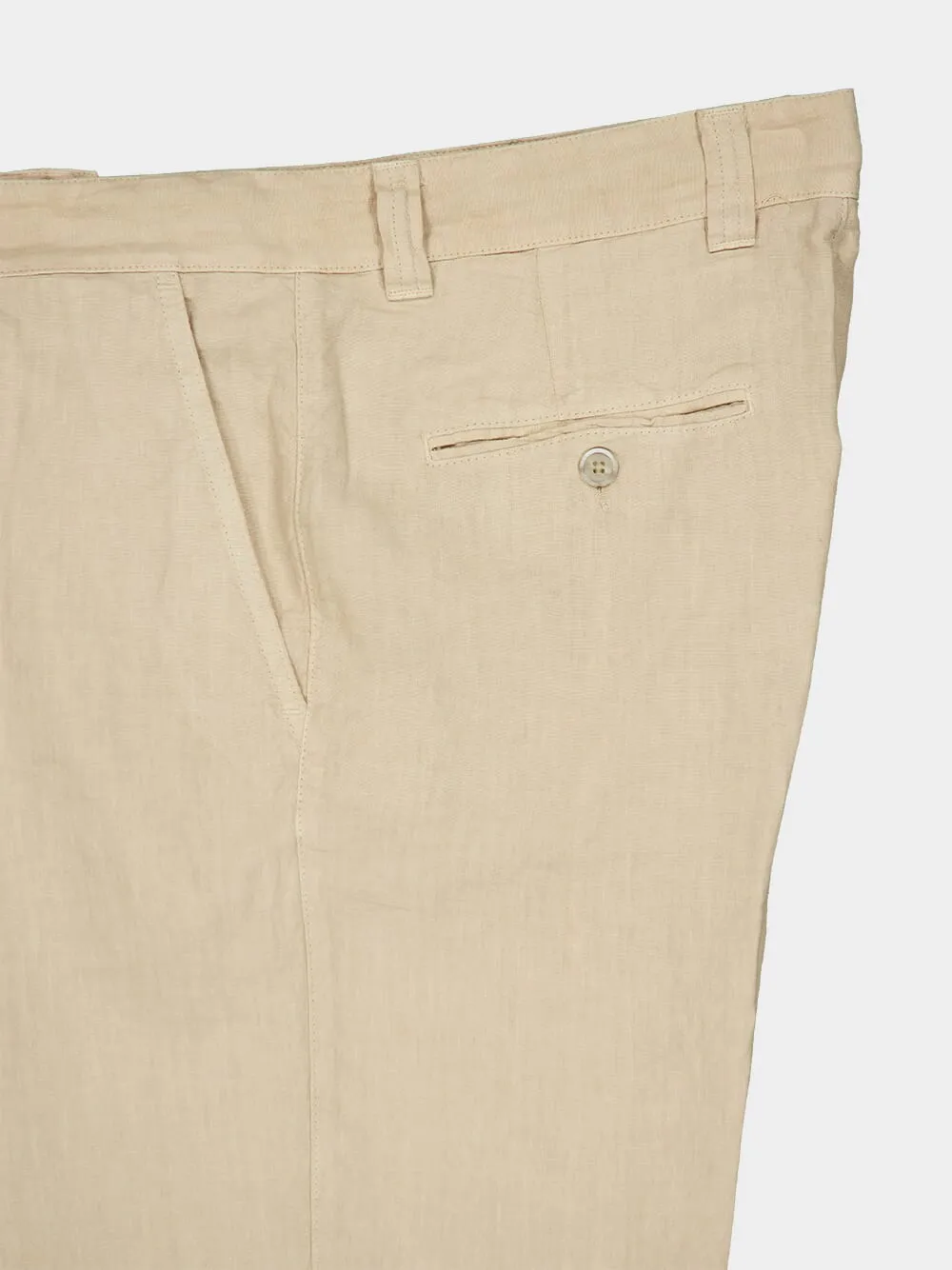 Beige Linen Bermuda Shorts sold by Fashion Clinic product image thumbnail 3