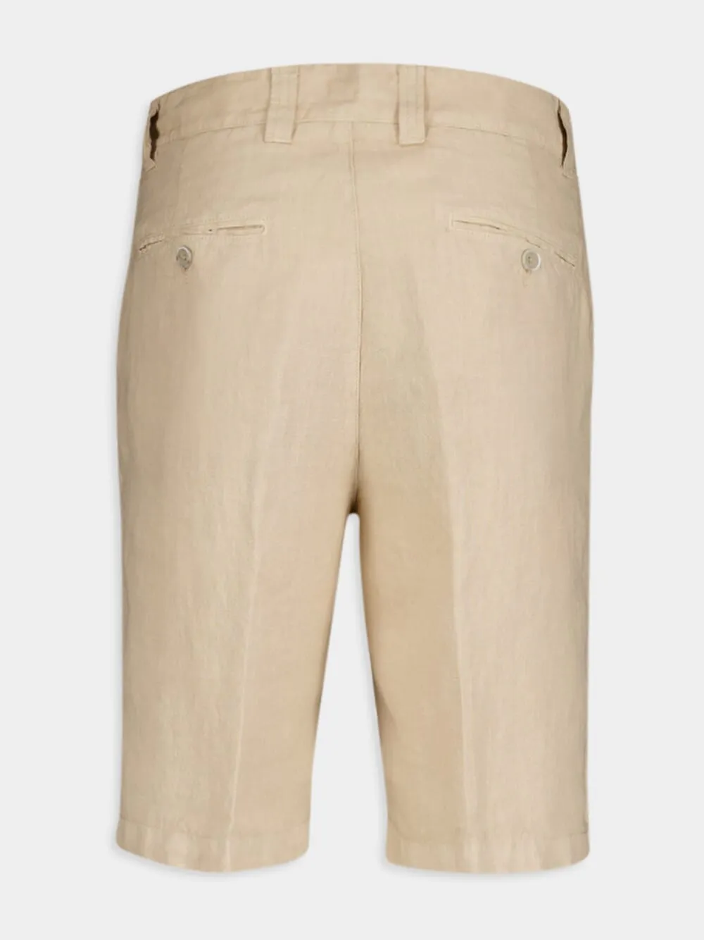Beige Linen Bermuda Shorts sold by Fashion Clinic product image thumbnail 2