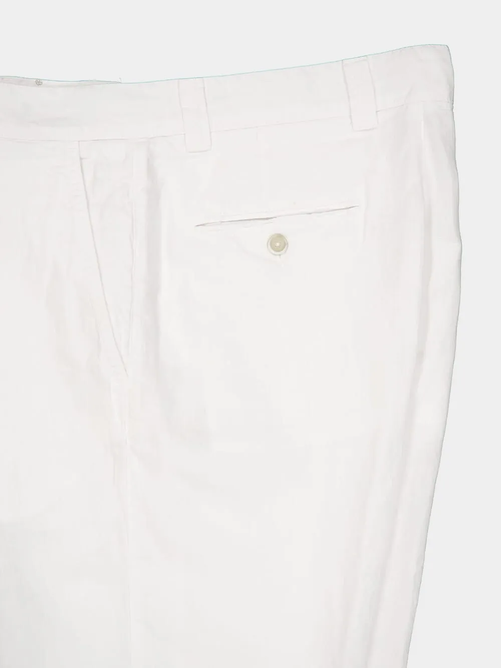 White Linen Bermuda Shorts sold by Fashion Clinic product image thumbnail 3