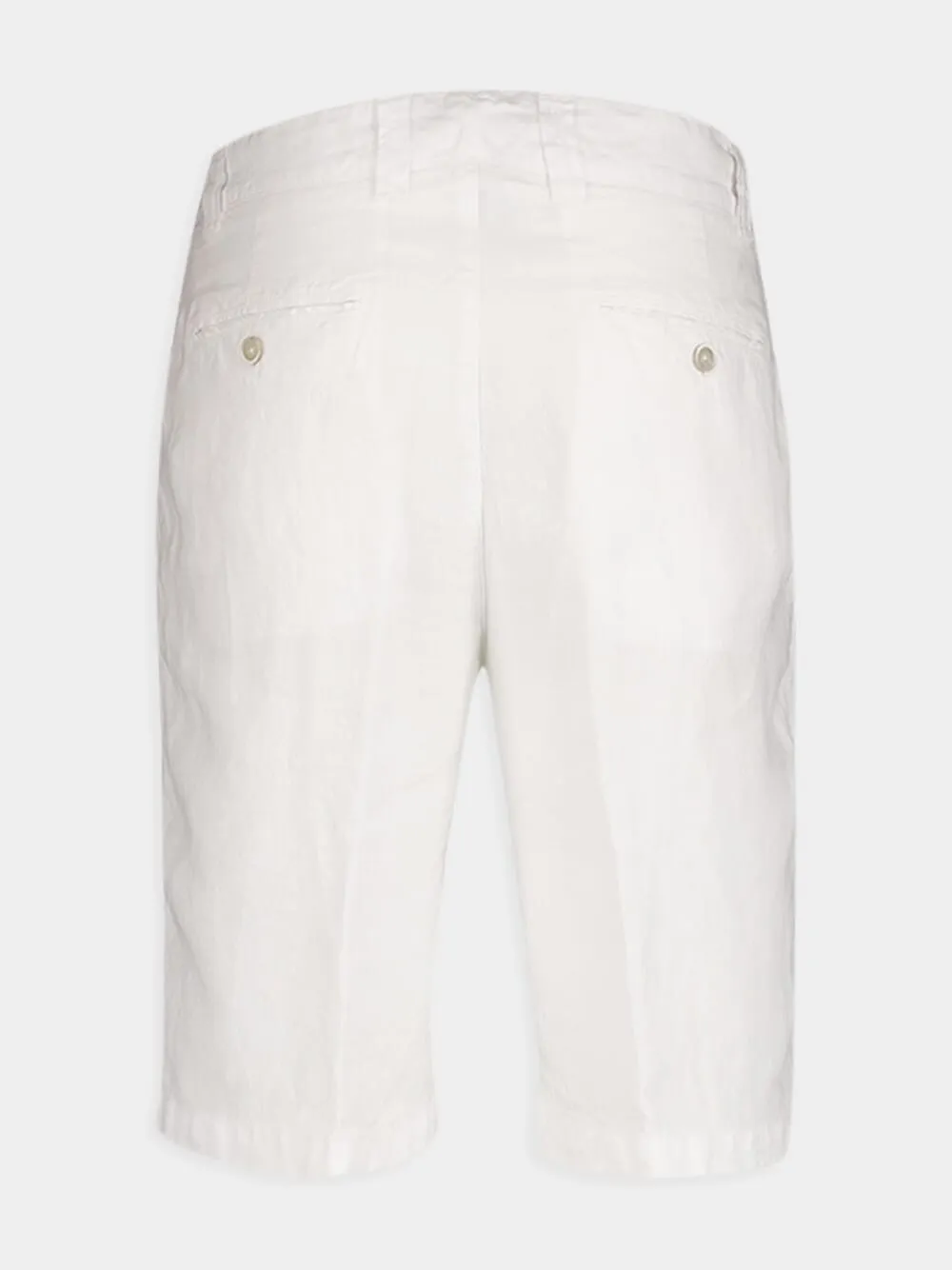 White Linen Bermuda Shorts sold by Fashion Clinic product image thumbnail 2