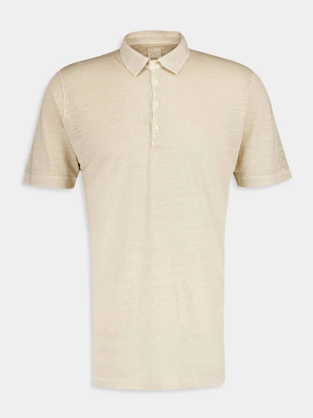 Cream Linen Polo Elegance sold by Fashion Clinic