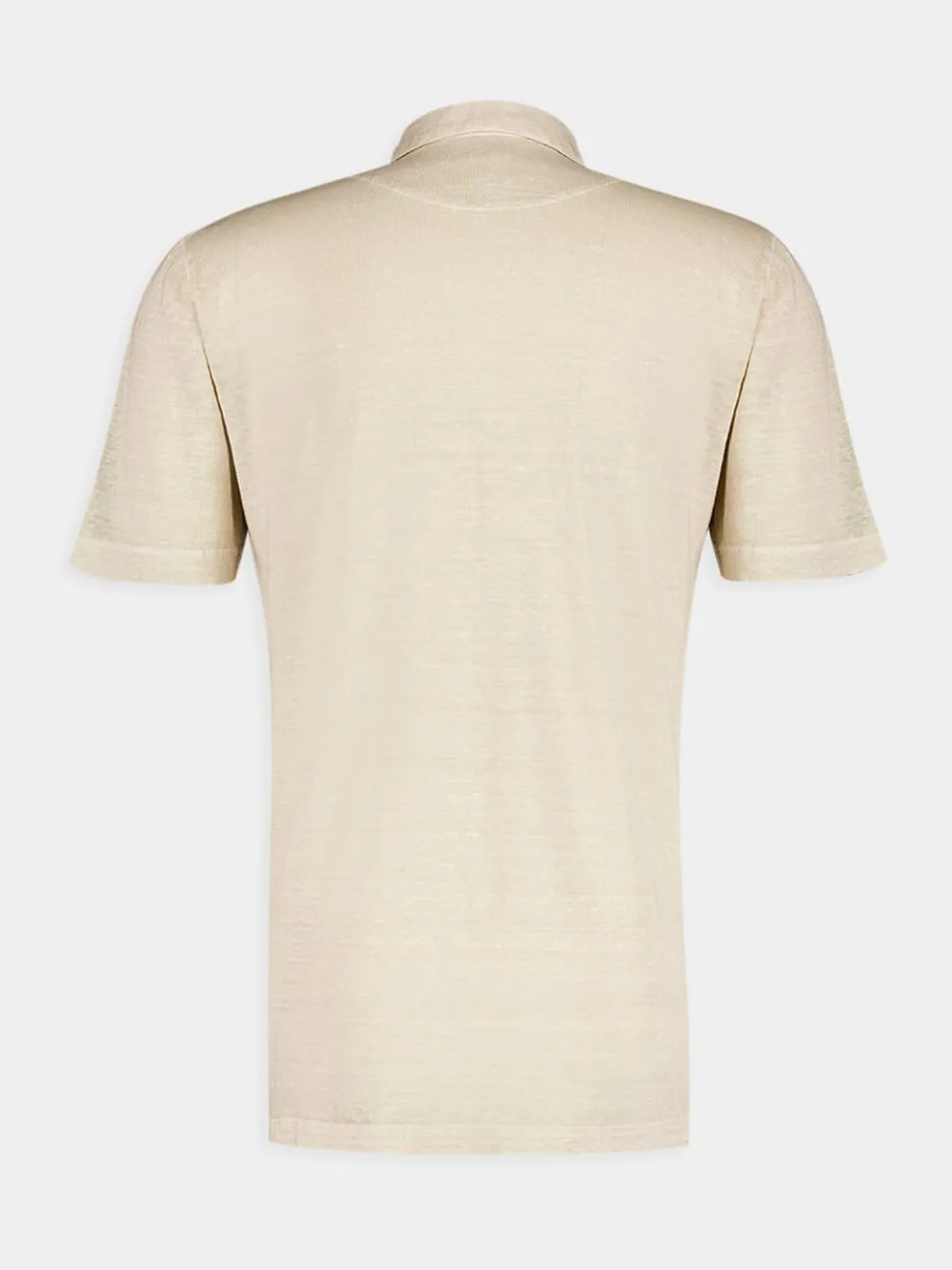 Cream Linen Polo Elegance sold by Fashion Clinic product image thumbnail 2