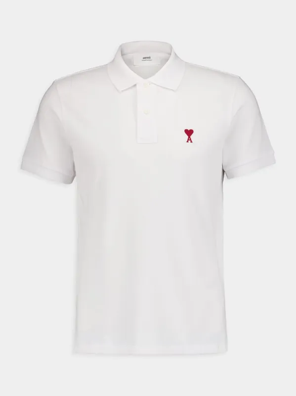 White Cotton Polo Shirt sold by Fashion Clinic