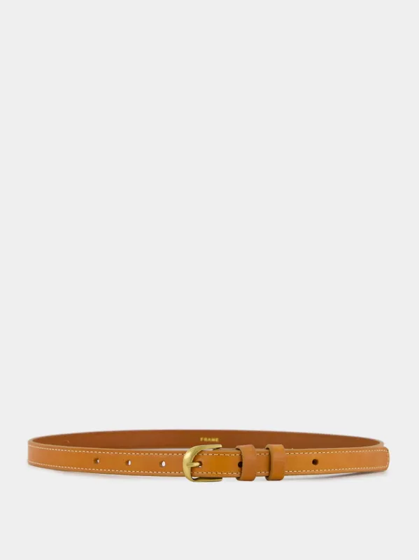 Tan Leather Classic Belt sold by Fashion Clinic