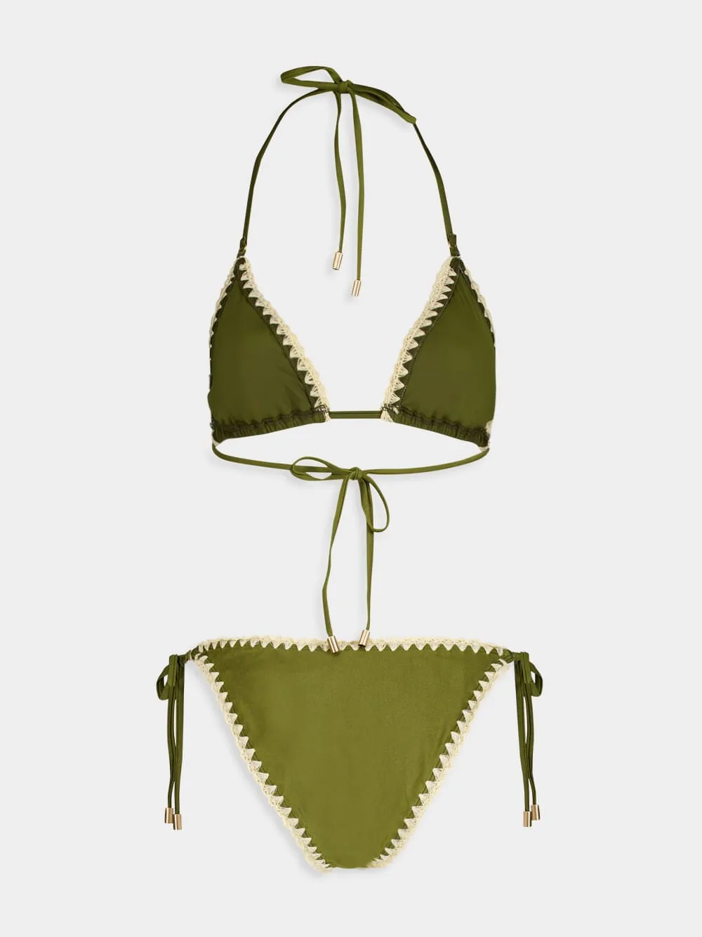 Olive Triangle Bikini Set sold by Fashion Clinic product image thumbnail 2