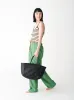 Black Triple Jump Small Woven Leather Tote sold by Fashion Clinic