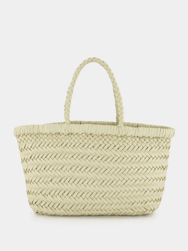 Pearl Mini Flat Gora Woven Leather Bag sold by Fashion Clinic