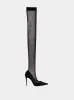 X KIM Stretch Tulle Thigh-High Boots sold by Fashion Clinic