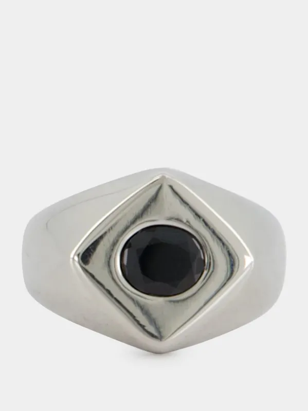 Large Troubadour Silver Ring sold by Fashion Clinic