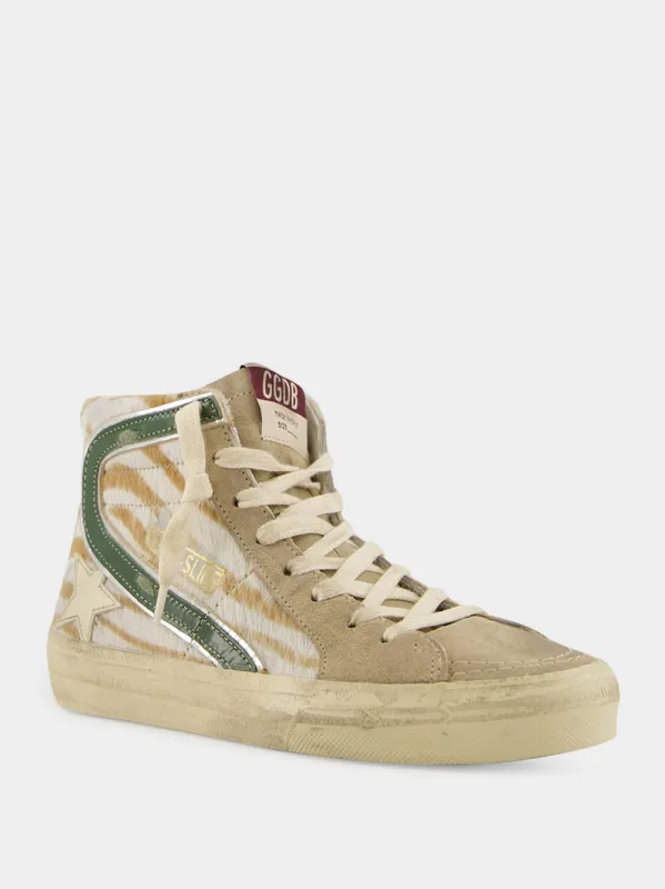 Slide Classic Zebra Horsy Sneakers sold by Fashion Clinic