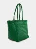 Parrot Green Grace Basket Small Woven Leather Tote sold by Fashion Clinic
