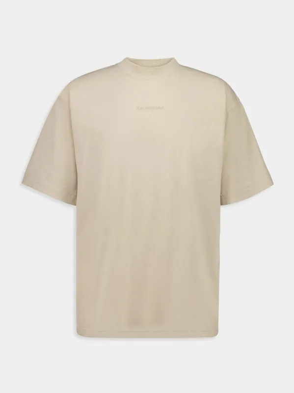 Beige Back Medium Fit T-Shirt sold by Fashion Clinic