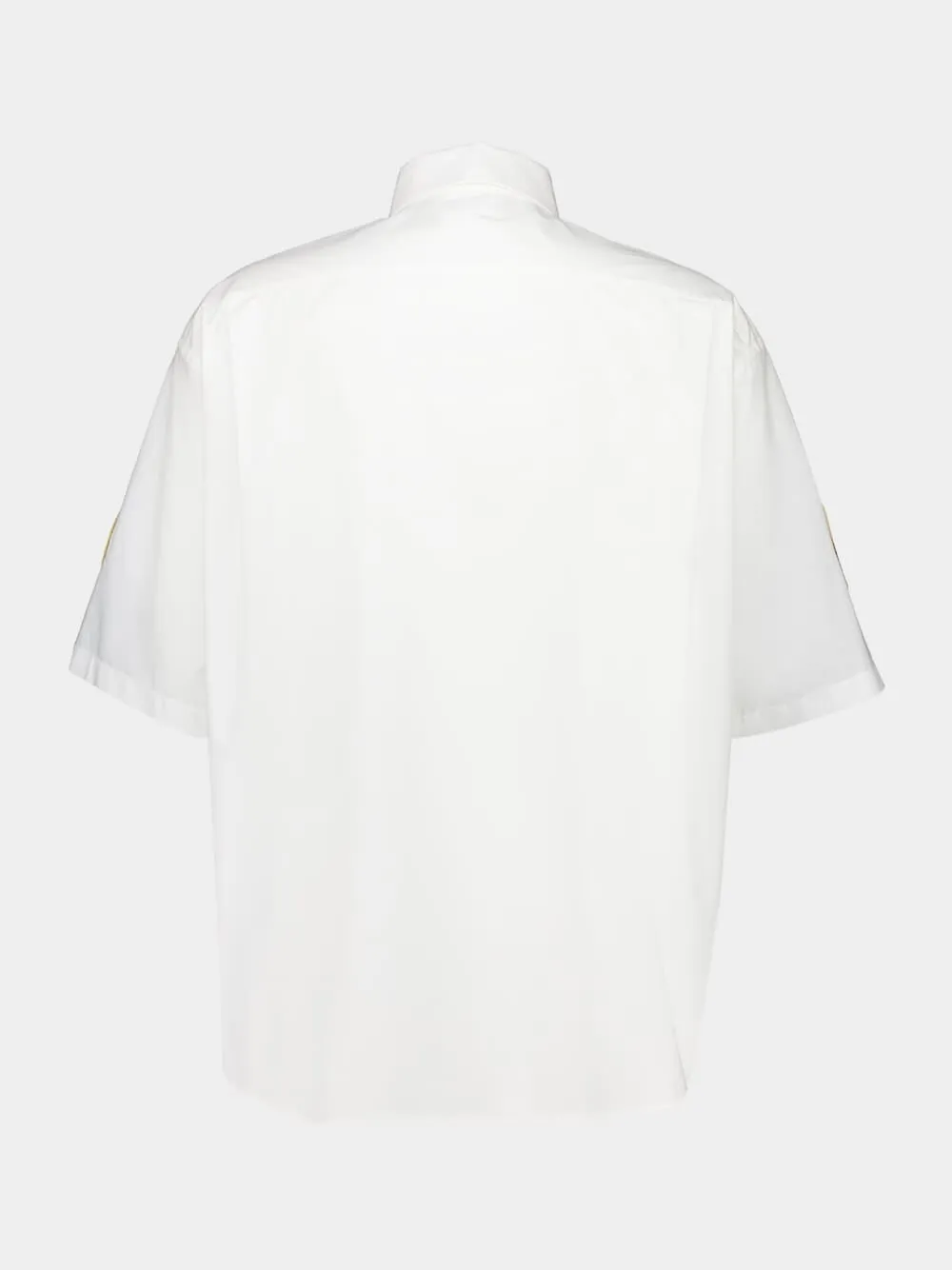 White Cotton Poplin Short Sleeve Shirt sold by Fashion Clinic product image thumbnail 2