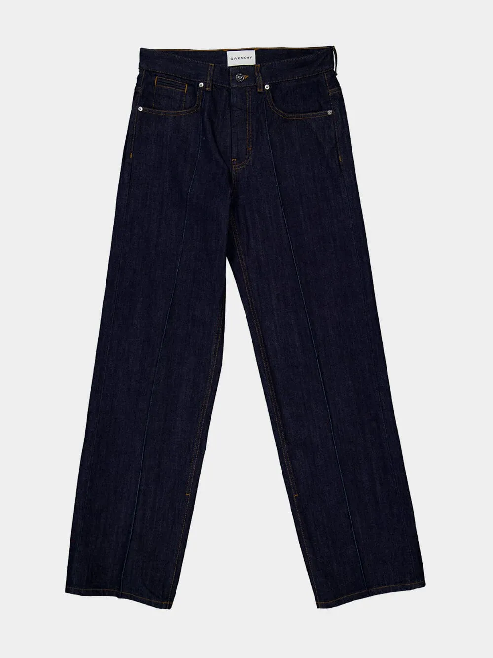 Dark Blue Wide-Leg Indigo Denim Jeans sold by Fashion Clinic product image thumbnail 4