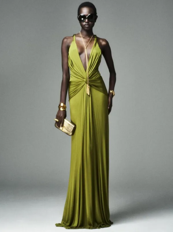 Chartreuse Reverie Maxi Dress sold by Fashion Clinic