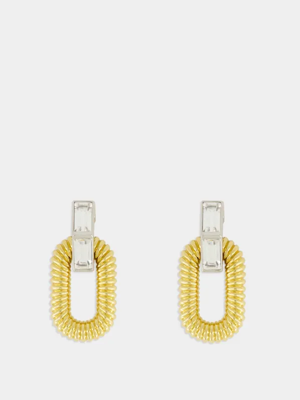 Coperni XL Logo Creole Earrings - Gold | Parallel