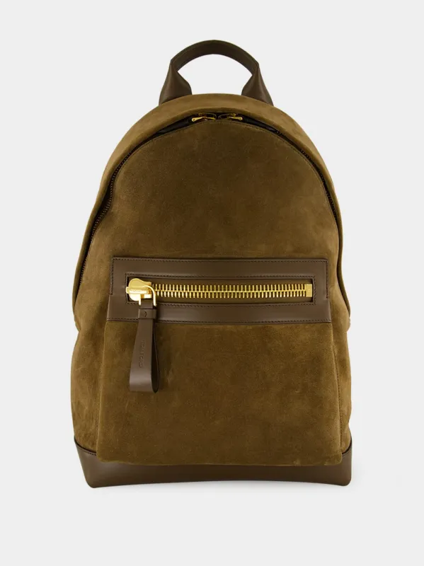 Buckley Suede Backpack in Walnut Brown sold by Fashion Clinic