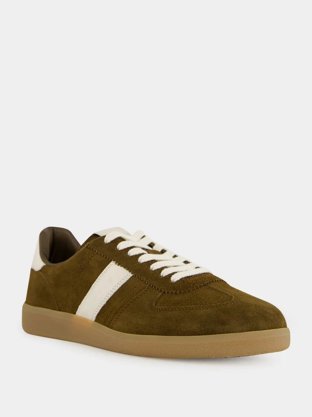 Walnut Brown Suede Low-Top Sneakers sold by Fashion Clinic product image thumbnail 2