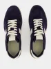 Deep Navy Suede Low-Top Sneakers sold by Fashion Clinic