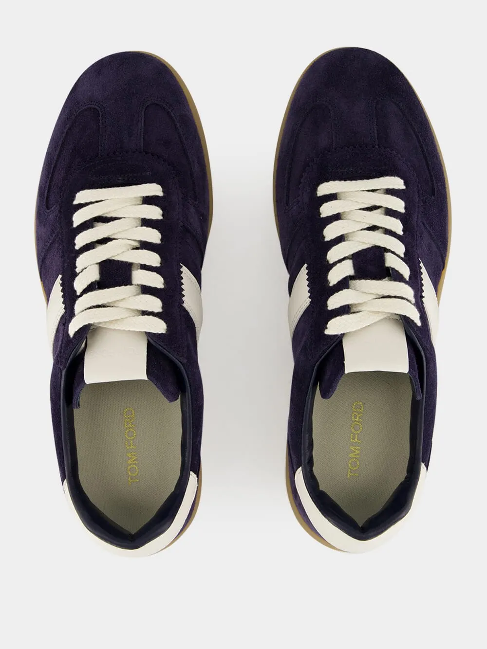 Deep Navy Suede Low-Top Sneakers sold by Fashion Clinic product image thumbnail 4