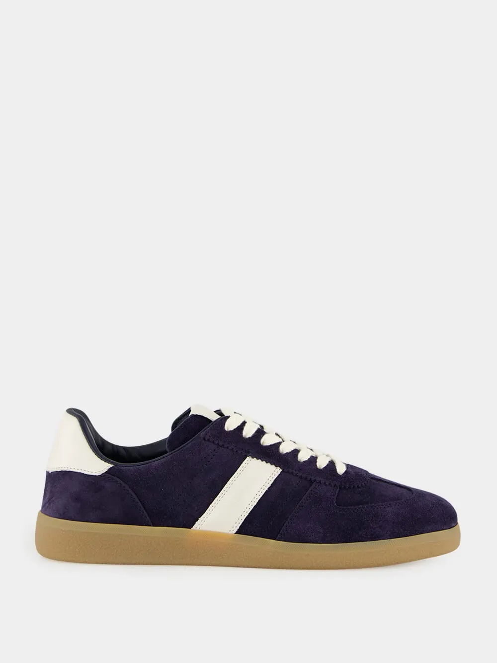 Deep Navy Suede Low-Top Sneakers sold by Fashion Clinic