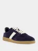 Deep Navy Suede Low-Top Sneakers sold by Fashion Clinic
