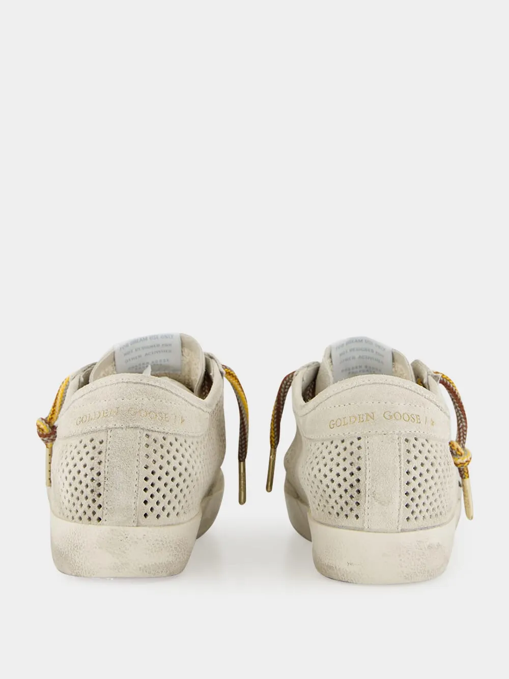 Super-Star Perforated Suede Sneakers in Grey sold by Fashion Clinic product image thumbnail 5