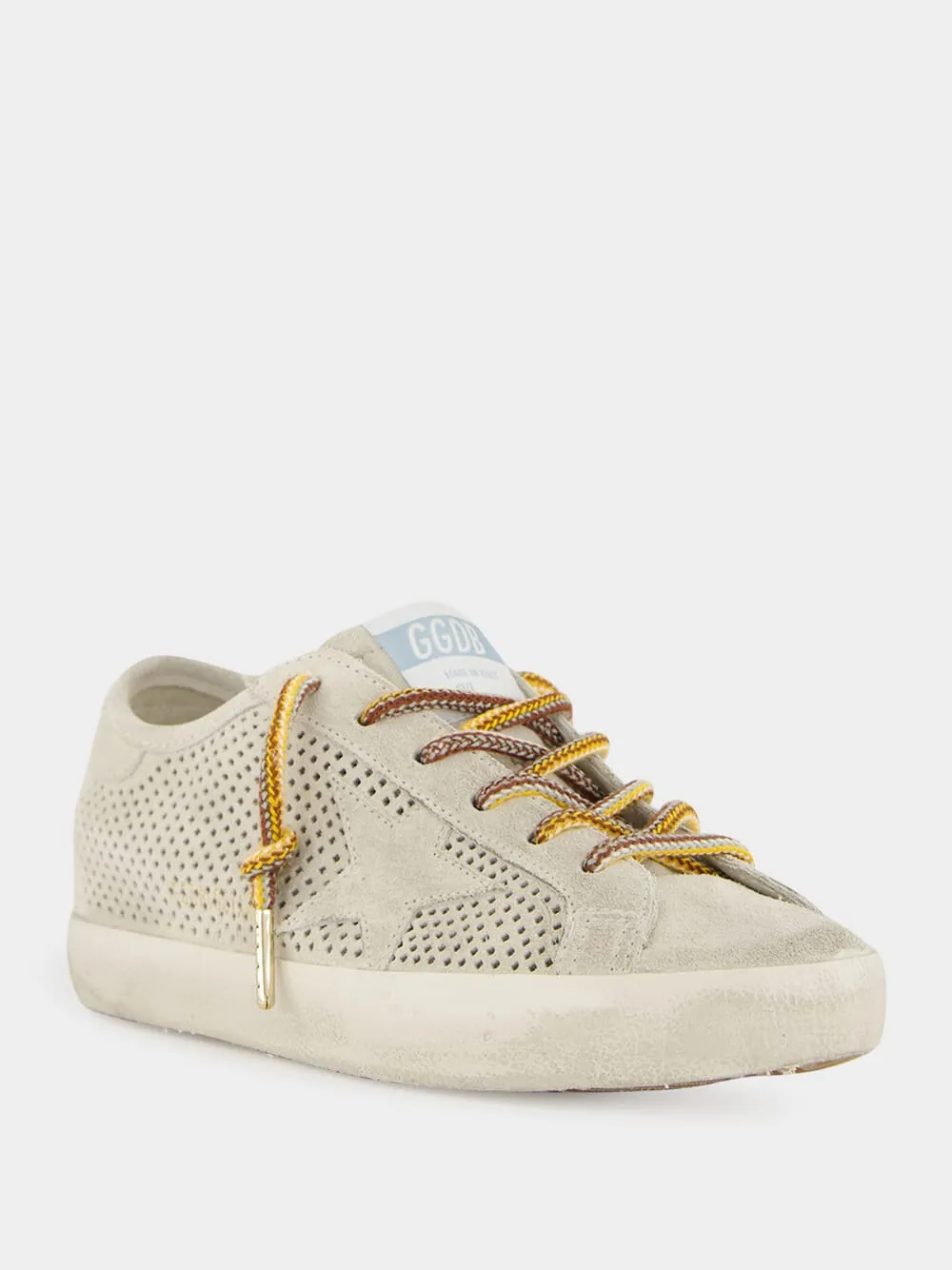 Super-Star Perforated Suede Sneakers in Grey sold by Fashion Clinic product image thumbnail 2