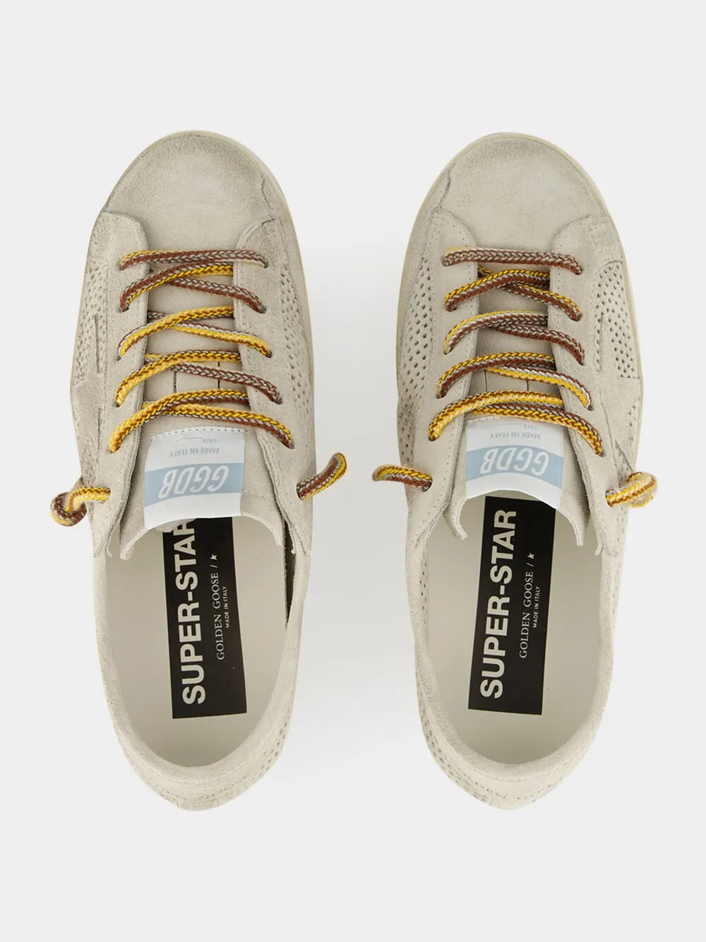 Super-Star Perforated Suede Sneakers in Grey sold by Fashion Clinic product image thumbnail 4