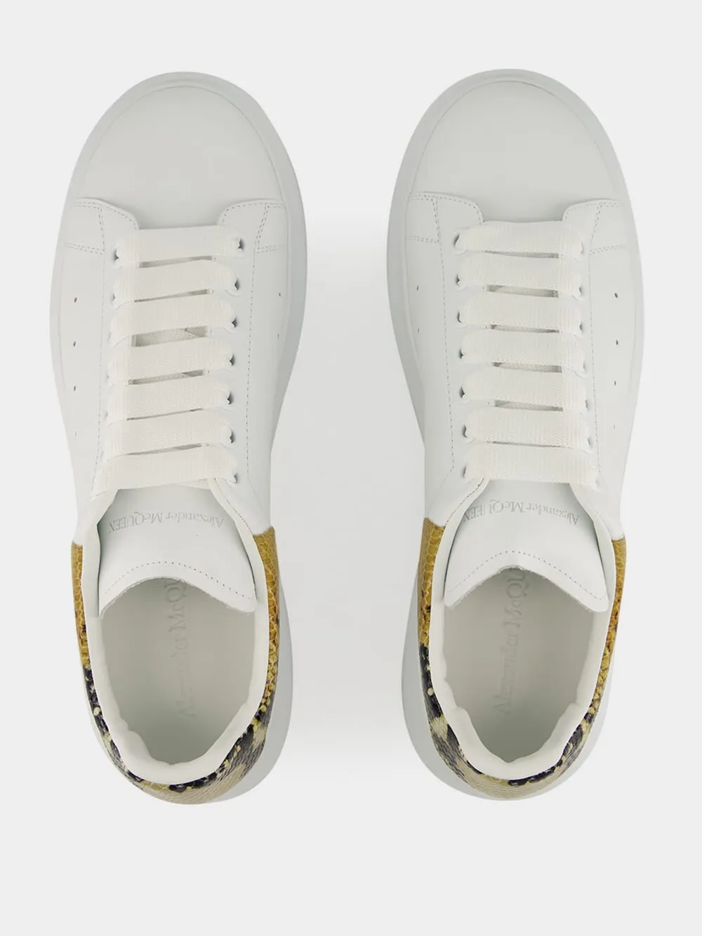 White Oversized Sneakers with Snake Print sold by Fashion Clinic product image thumbnail 4