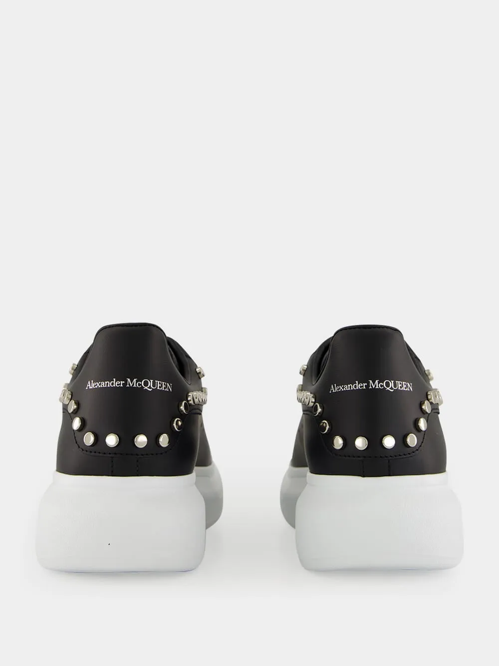 Black Studded Leather Low-Top Sneakers sold by Fashion Clinic product image thumbnail 5