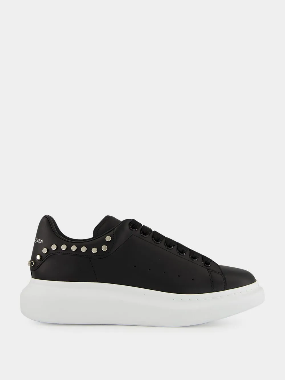 Black Studded Leather Low-Top Sneakers sold by Fashion Clinic