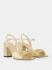 Gold Metallic Leather Horsebit Sandals sold by Fashion Clinic