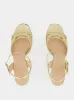 Gold Metallic Leather Horsebit Sandals sold by Fashion Clinic