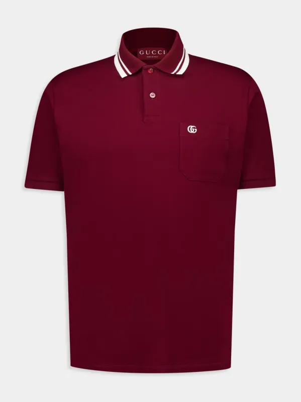 GUCCI SS22 Cotton piquet polo shirt with Interlocking G