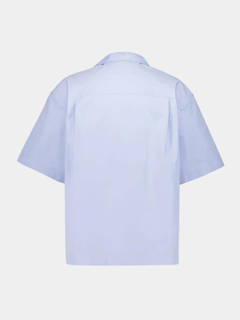 Light Blue Cotton Poplin Shirt with Embroidery sold by Fashion Clinic product image thumbnail 2