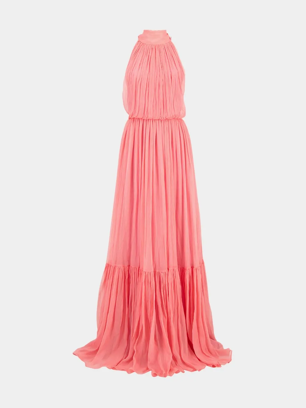 Tulip Pink Halter Neck Maxi Dress sold by Fashion Clinic