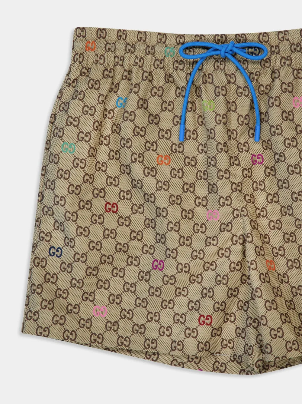 Beige GG Print Technical Swim Shorts sold by Fashion Clinic product image thumbnail 3