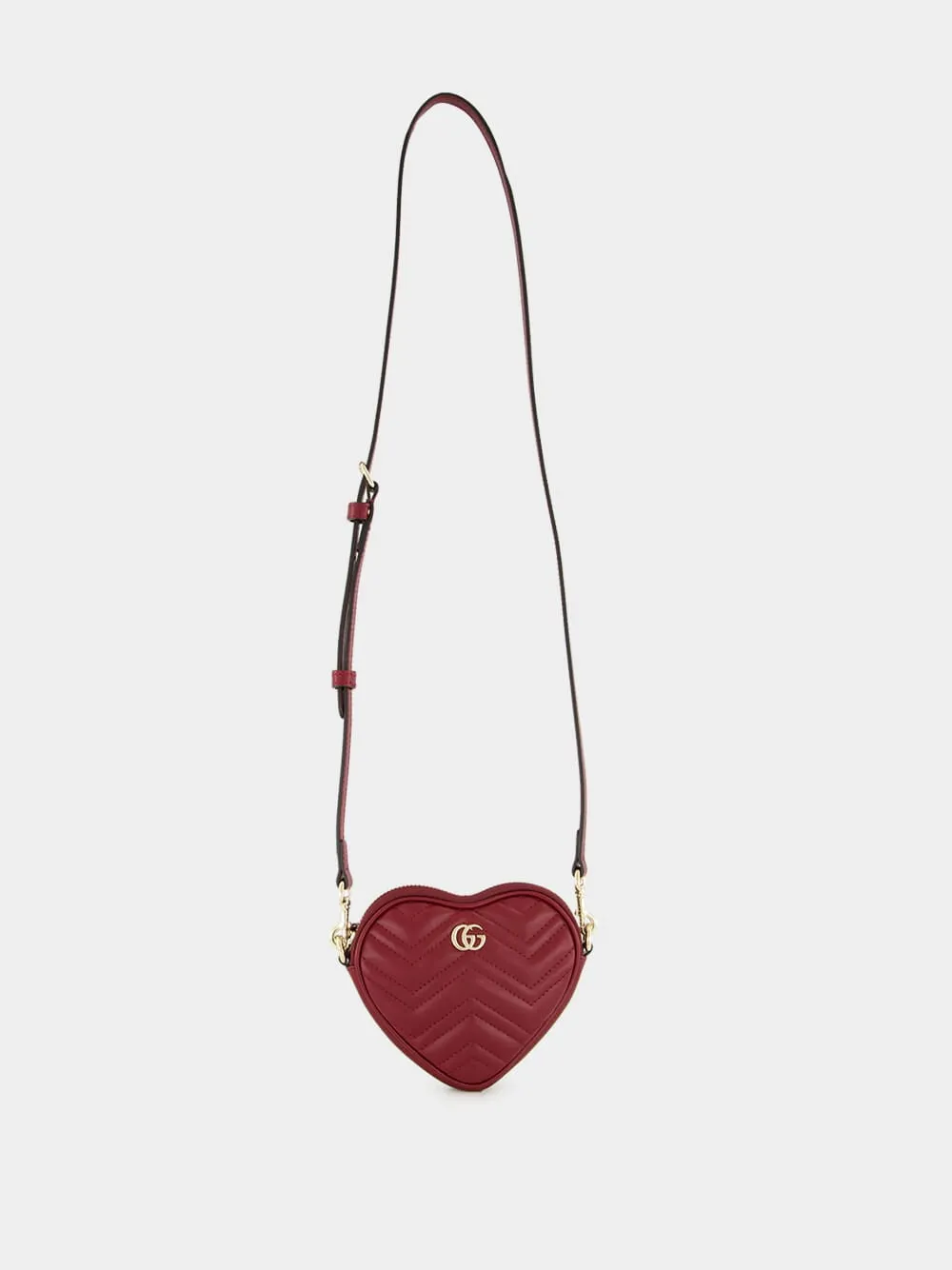 Rosso Ancora GG Marmont Heart Mini Bag sold by Fashion Clinic product image thumbnail 2