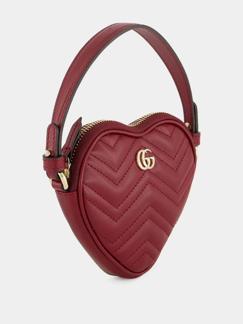 Rosso Ancora GG Marmont Heart Mini Bag sold by Fashion Clinic product image thumbnail 3