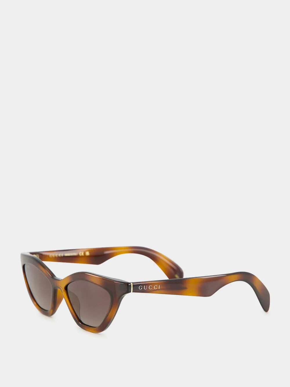Light Brown Tortoiseshell Cat-Eye Sunglasses sold by Fashion Clinic product image thumbnail 3