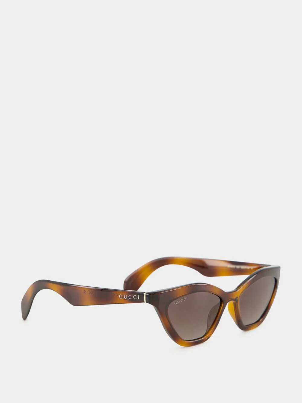 Light Brown Tortoiseshell Cat-Eye Sunglasses sold by Fashion Clinic product image thumbnail 2
