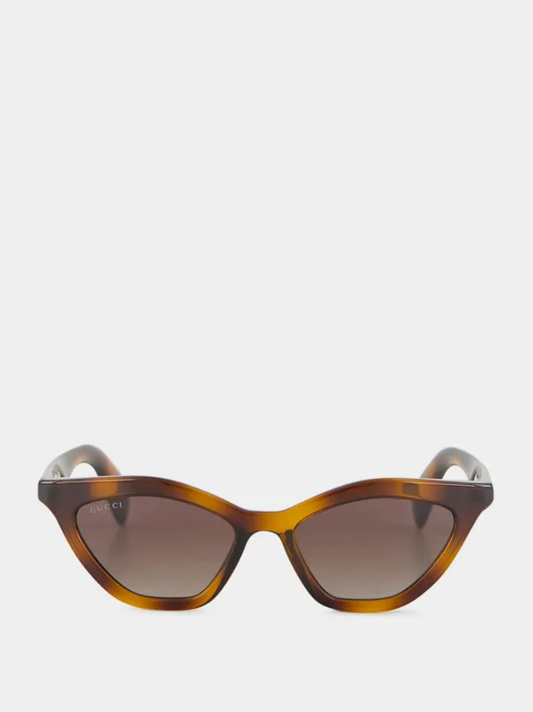 Light Brown Tortoiseshell Cat-Eye Sunglasses sold by Fashion Clinic
