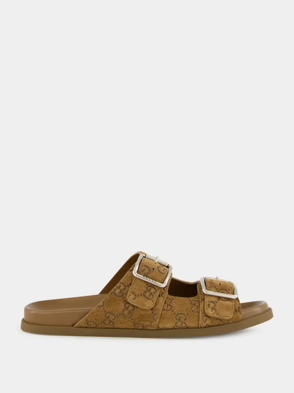 GUCCI｜SANDALS (723627 US000 1000) Gucci Cut-Out Detailed Interlocking G Sandals 'Black' 723627