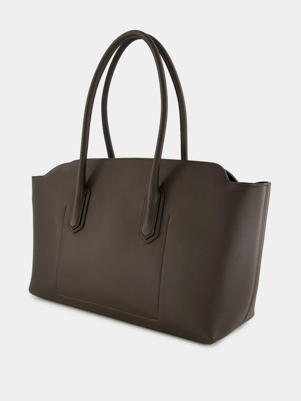 Chocolate Brown Leather Shoulder Bag sold by Fashion Clinic product image thumbnail 4
