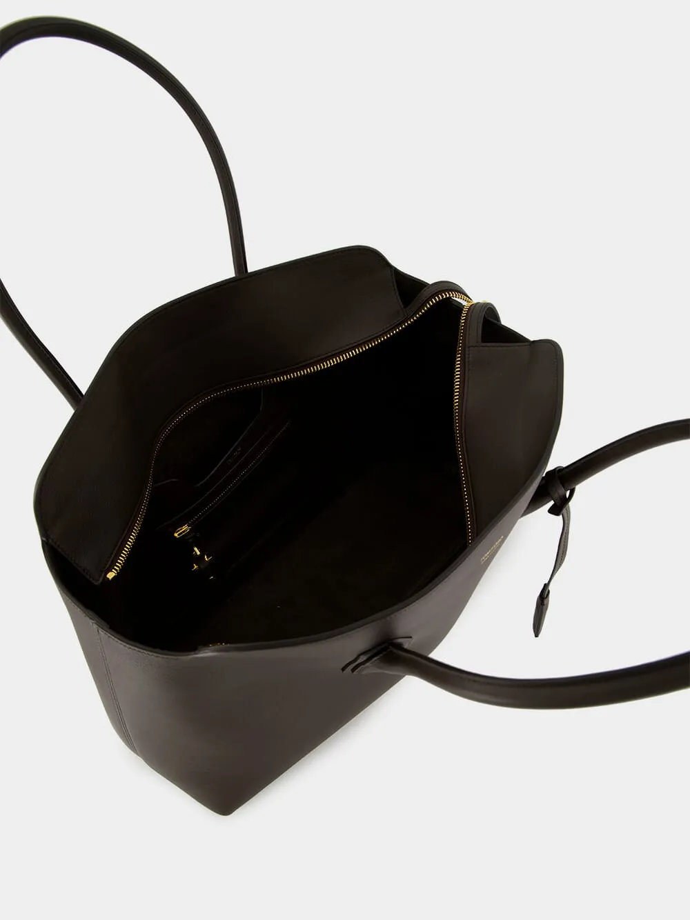 Chocolate Brown Leather Shoulder Bag sold by Fashion Clinic product image thumbnail 5