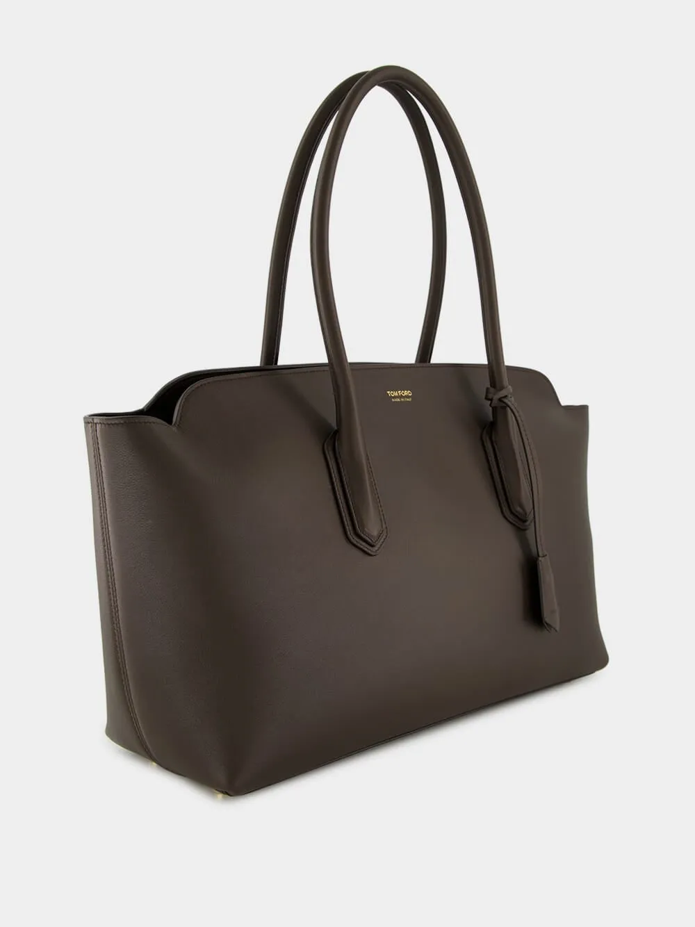 Chocolate Brown Leather Shoulder Bag sold by Fashion Clinic product image thumbnail 2