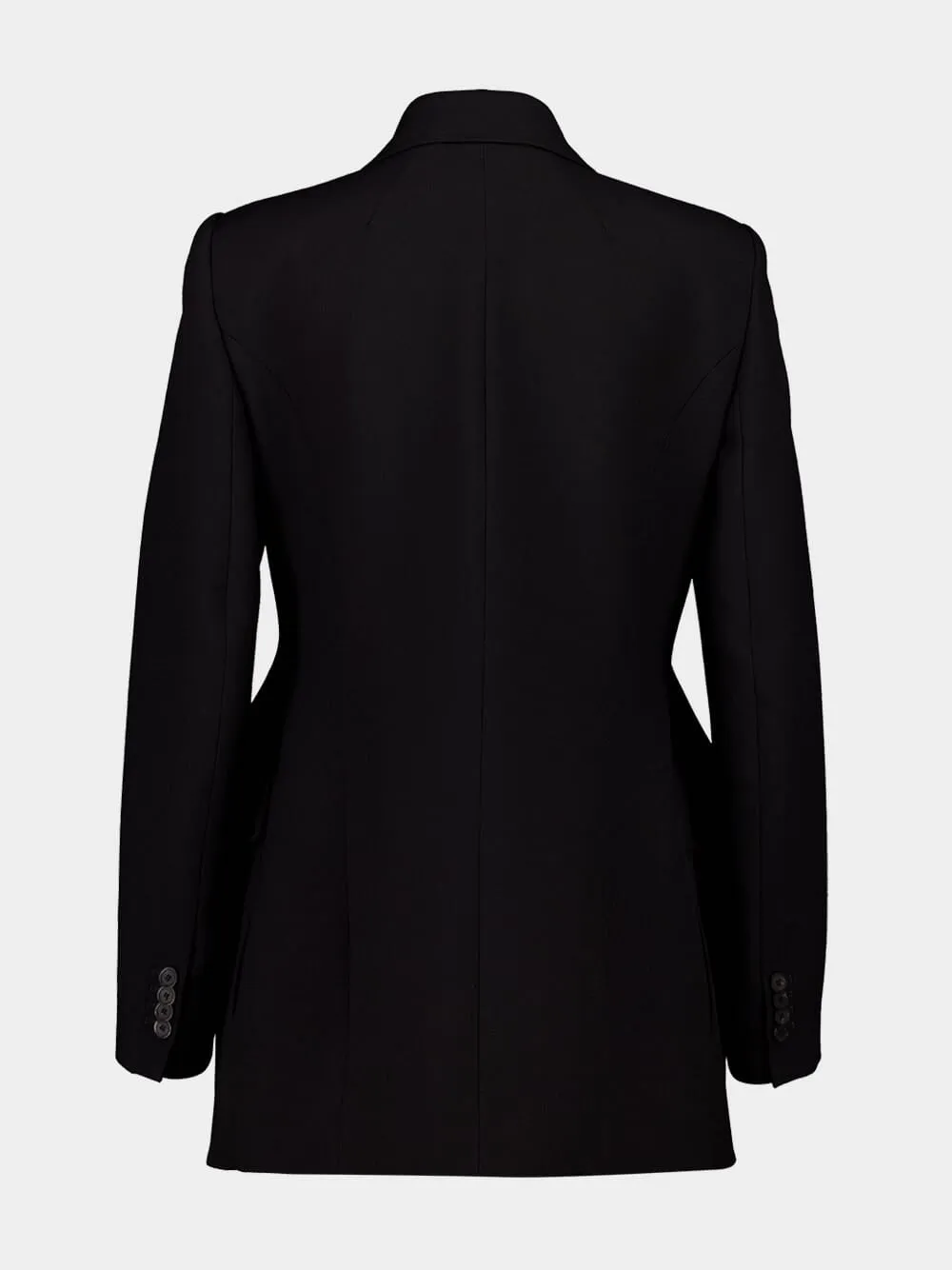 Black Wool Twill Hourglass Jacket sold by Fashion Clinic product image thumbnail 3